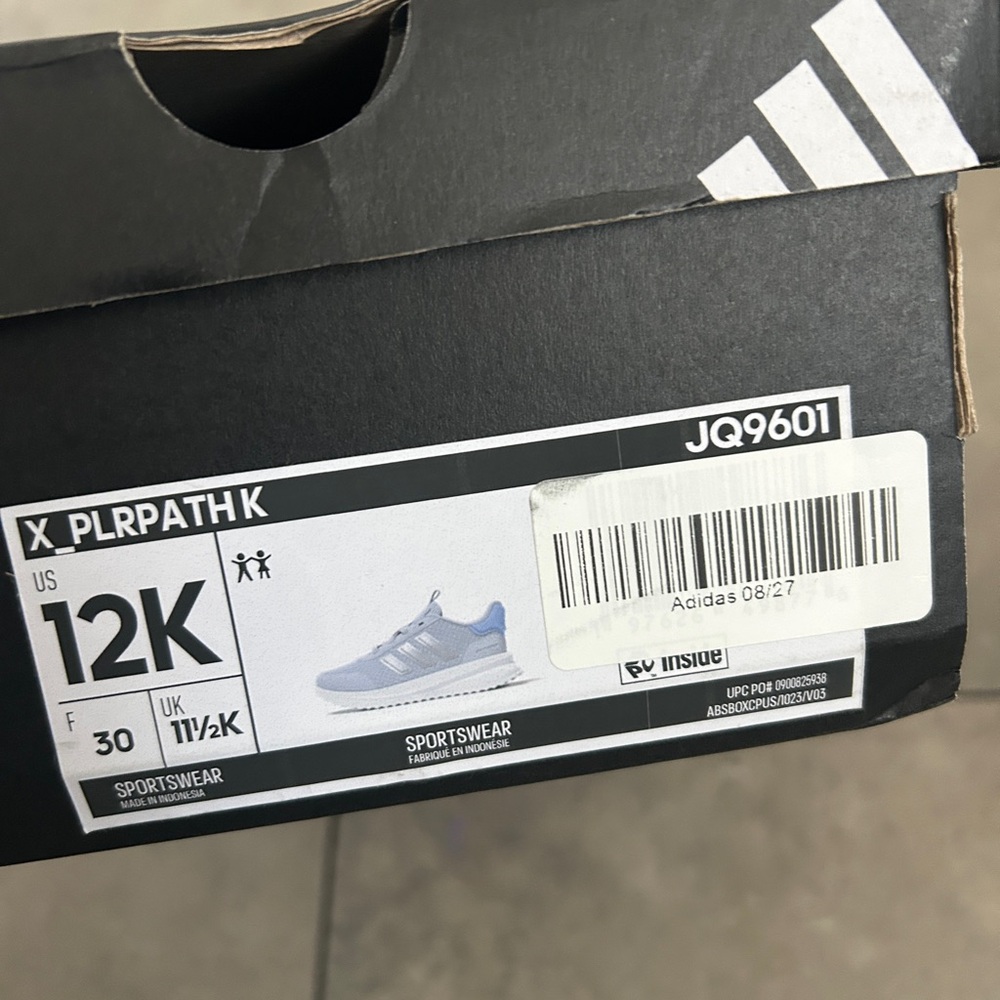 NEW Adidas X_PLR Path Kids' sneaker light blue Cloudfoam midsole 12K - Picture 2 of 10
